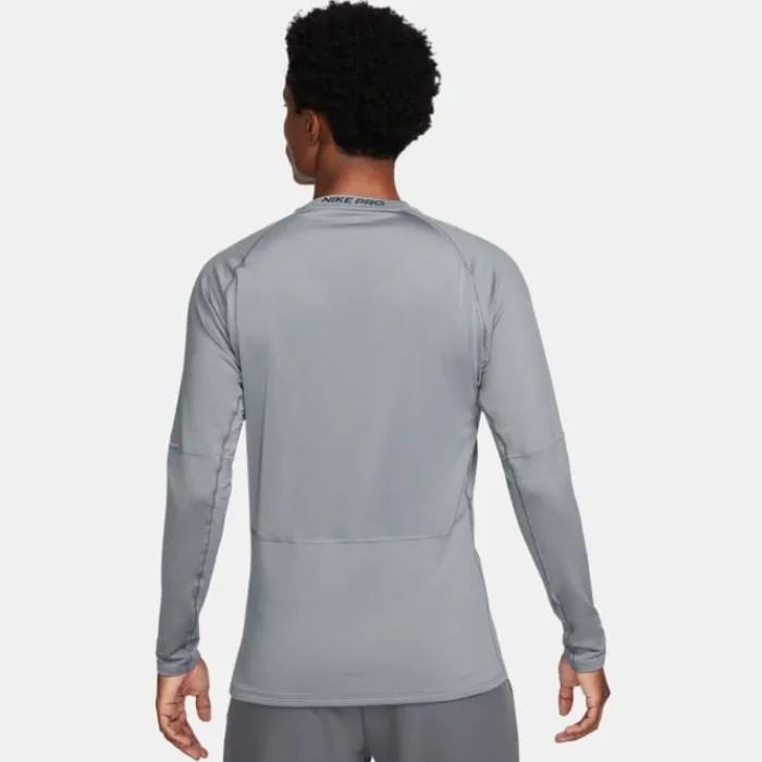 Nike T-shirt Et Manches Longues Running^Pro Warm Long Sleeve Tee Gris