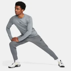 Nike T-shirt Et Manches Longues Running^Pro Warm Long Sleeve Tee Gris