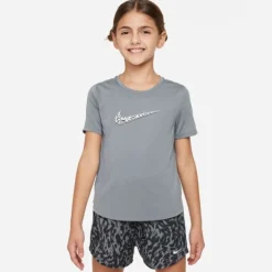 Nike T-shirt Running^Short Sleeve Top Gris