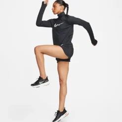 Nike T-shirt Et Manches Longues Running^Swoosh Dri-Fit 1/4-Zip Mid-Layer Noir