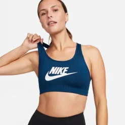 Nike Brassière De Sport^Swoosh Futura Bra Bleu