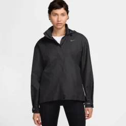 Nike Veste Running^Swoosh Heathered Fast Repel Jacket Noir