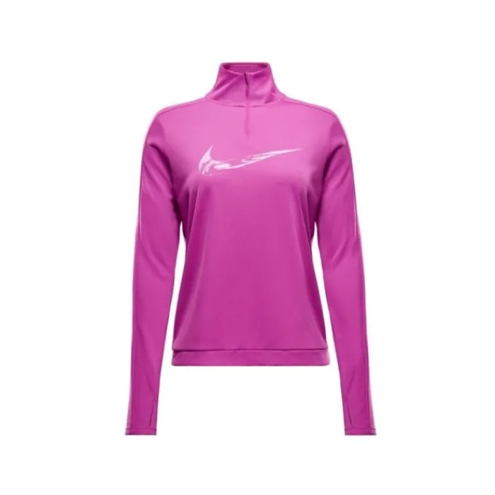 Nike T-shirt Et Manches Longues Running^Swoosh Heathered Half Zip Midlayer Rose