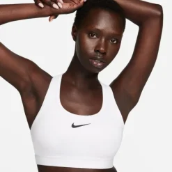 Nike Brassière De Sport^Swoosh Medium Support Bra Blanc