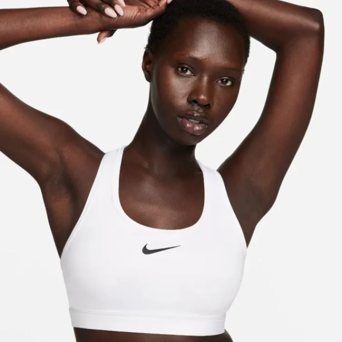 Nike Brassière De Sport^Swoosh Medium Support Bra Blanc