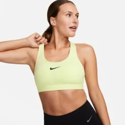 Nike Brassière De Sport^Swoosh Medium Support Bra Jaune