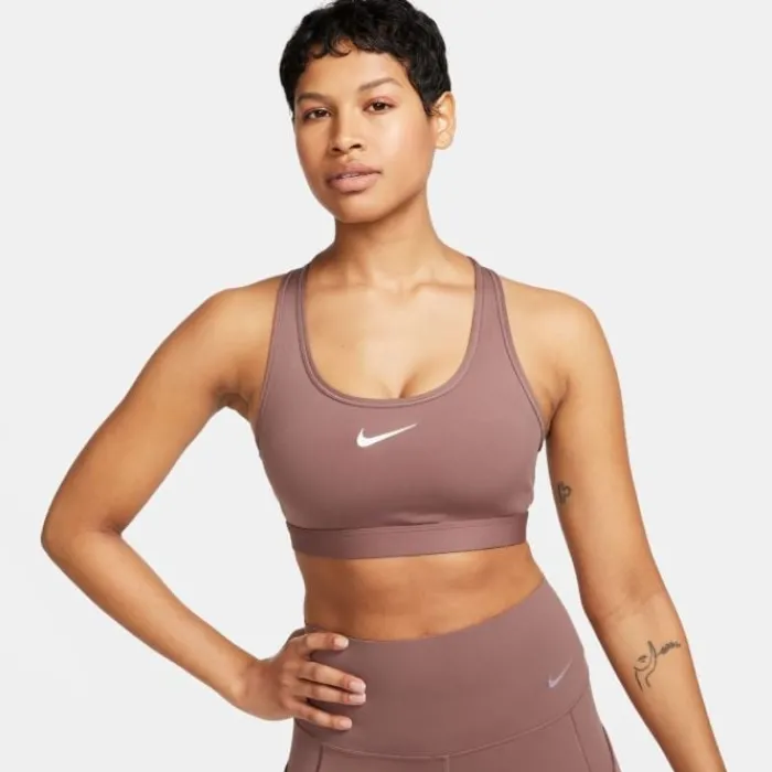 Nike Brassière De Sport^Swoosh Medium Support Bra Marron