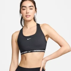 Nike Brassière De Sport^Swoosh Sports Bra Medium Support Noir