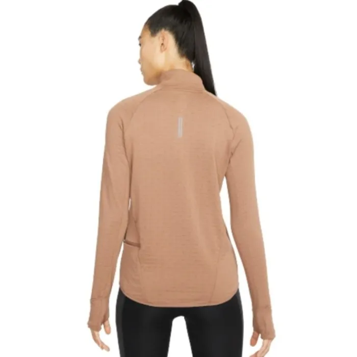 Nike T-shirt Et Manches Longues Running^Therma-Fit Element Halfzip Marron