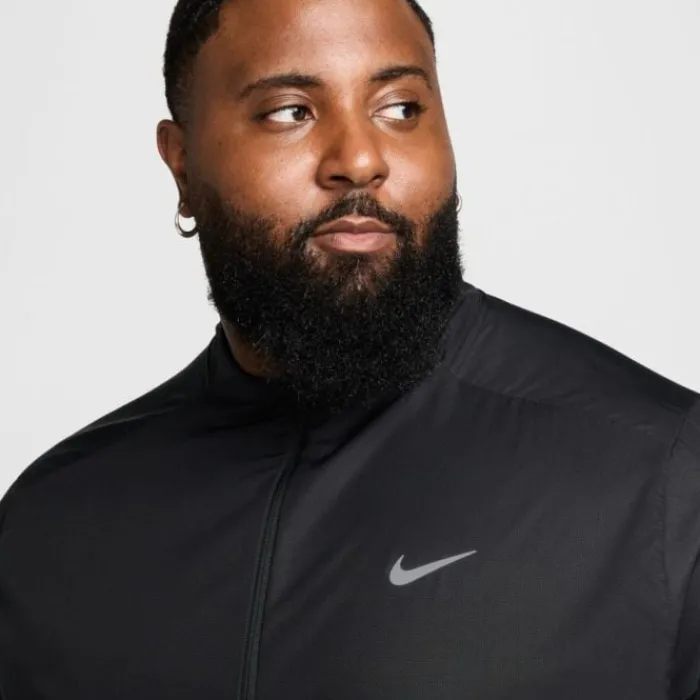Nike T-shirt Et Manches Longues Running^Therma-FIT Water-Repellent Sphere Element Half Zip Noir