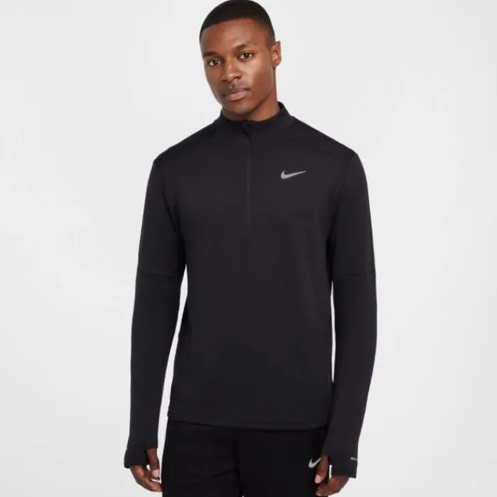 Nike T-shirt Et Manches Longues Running^Therma-FIT Water-Repellent Element Half Zip Noir
