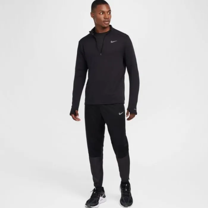Nike T-shirt Et Manches Longues Running^Therma-FIT Water-Repellent Element Half Zip Noir