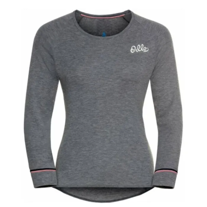 Odlo T-shirt Et Manches Longues Running^Active Crew Neck Long Sleeve Top Gris