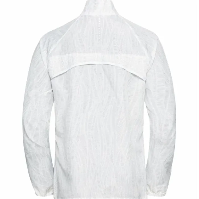 Odlo Veste Running^Jacket Zeroweight Print Blanc