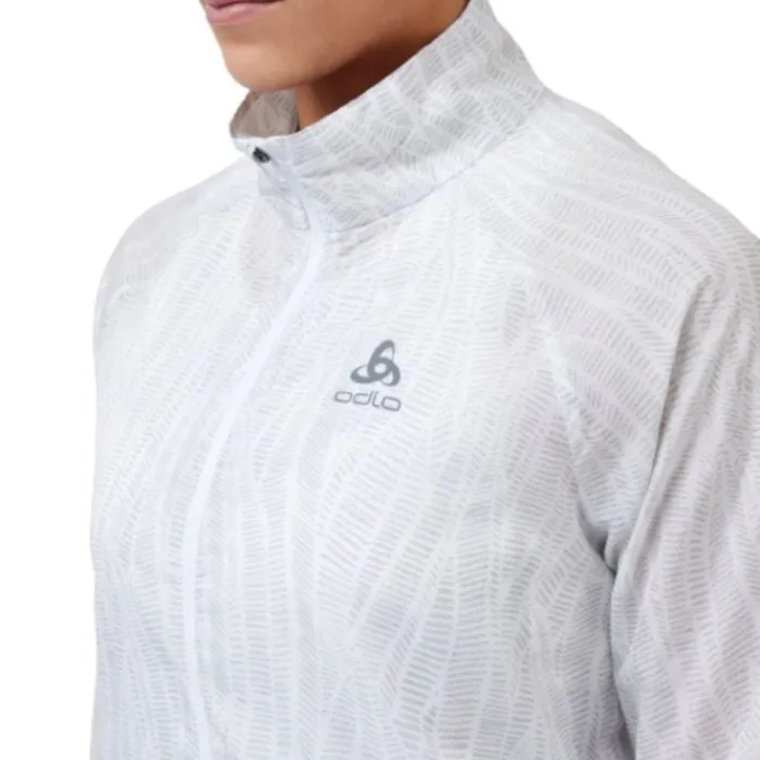 Odlo Veste Running^Jacket Zeroweight Print Blanc