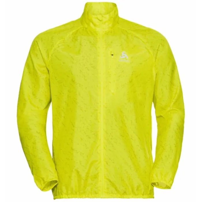 Odlo Veste Running^Jacket Zeroweight Print Jaune