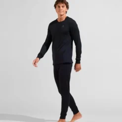 Odlo T-shirt Et Manches Longues Running^Merino 200 BL Top Crew Neck L/S Noir