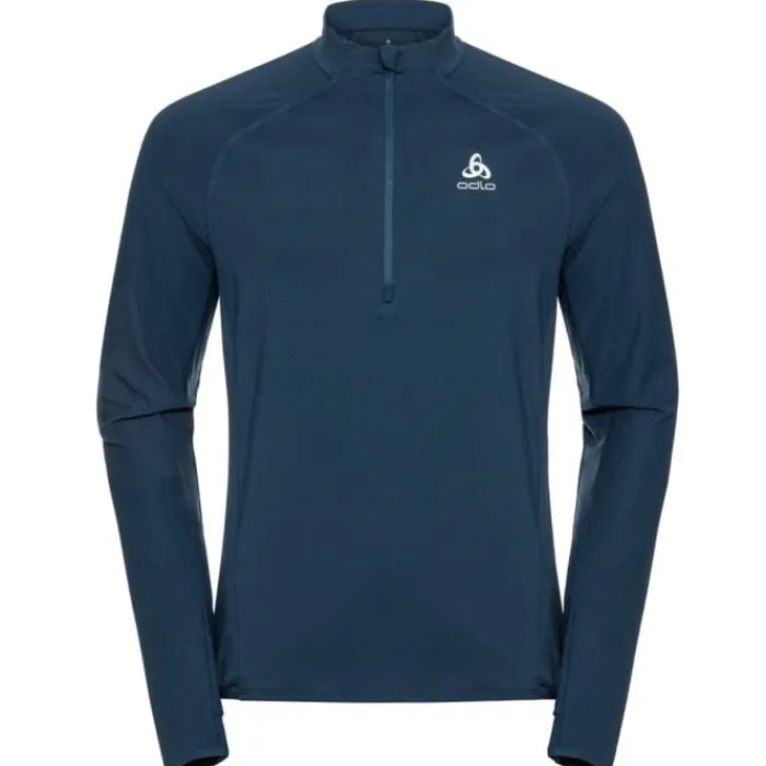 Odlo T-shirt Et Manches Longues Running^Midlayer 1/2 zip Zeroweight Bleu