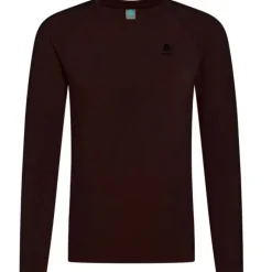 Odlo T-shirt Et Manches Longues Running^Performance Warm Eco BL Top Crew Neck L/S Marron