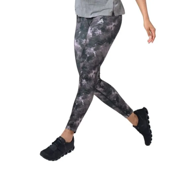 Odlo Collant Et Pantalon Running^Tights Zeroweight Print Reflective Noir