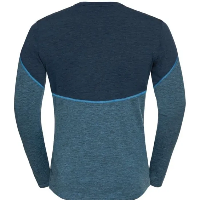 Odlo T-shirt Et Manches Longues Running^Top Crew Neck Long Sleeve Perfomance Bleu