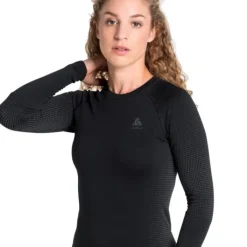 Odlo T-shirt Et Manches Longues Running^Top Crew Neck Long sleeve Noir