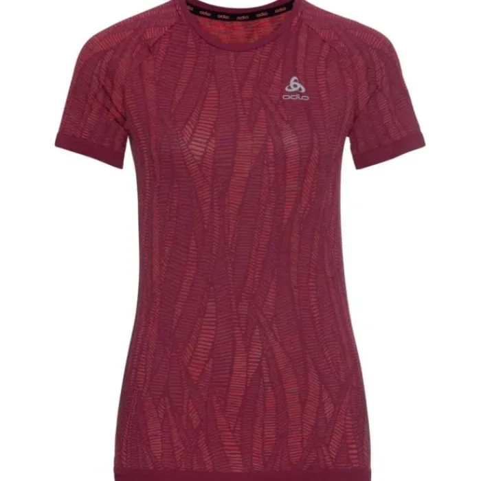 Odlo T-shirt Et Manches Longues Running^Top Crew Neck Short Sleeve Blackcomb. Mauve