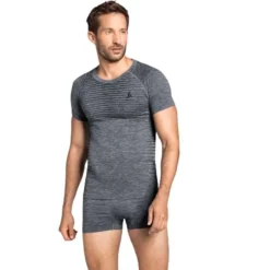 Odlo T-shirt Et Manches Longues Running^Top Crew Neck Short Sleeve Performan Gris