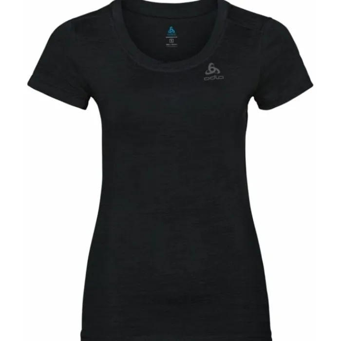 Odlo T-shirt Et Manches Longues Running^Top Crew Neck Short Sleeve Noir