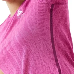 Odlo T-shirt Et Manches Longues Running^T-shirt Crew Neck Short Sleeve Zeroweight Rose