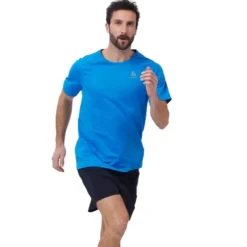 Odlo T-shirt Et Manches Longues Running^T-Shirt Short Sleeve Crew Neck Essential Bleu
