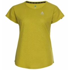 Odlo T-shirt Et Manches Longues Running^T-Shirt Short Sleeve Crew Neck Run Easy Jaune