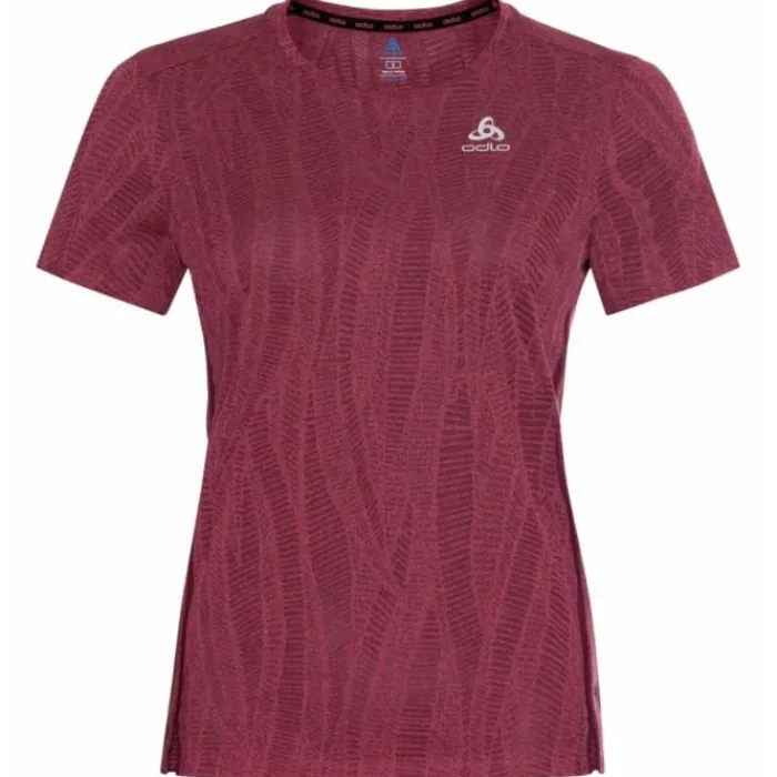 Odlo T-shirt Et Manches Longues Running^T-shirt Short Sleeve Crew neck Zeroweight Rose