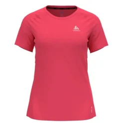 Odlo T-shirt Et Manches Longues Running^T-shirt Short Sleeve Crew neck Zeroweight Rose