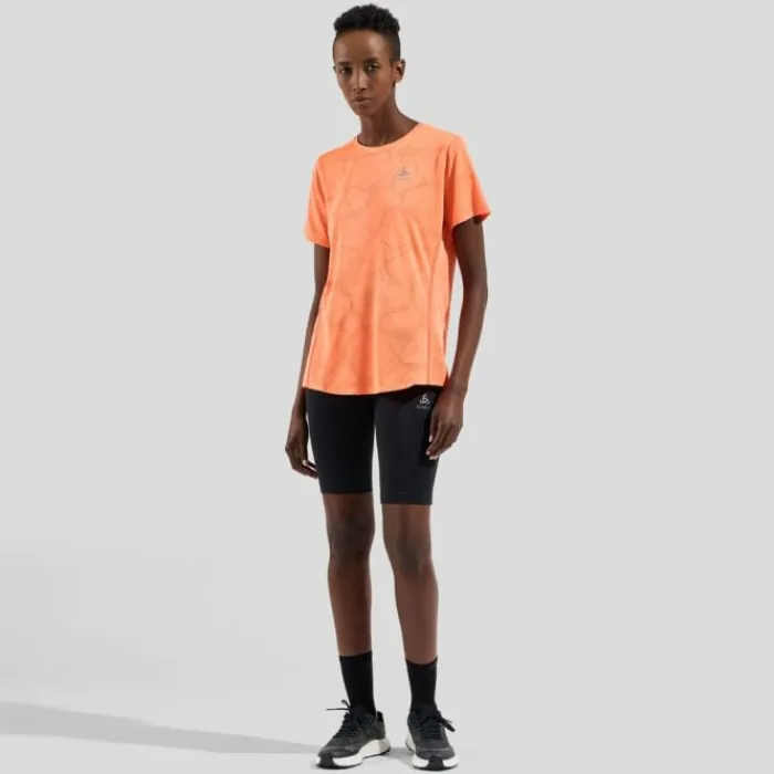 Odlo T-shirt Et Manches Longues Running^Zeroweight Engineered Chill-Tec T-Shirt Crew Neck Orange