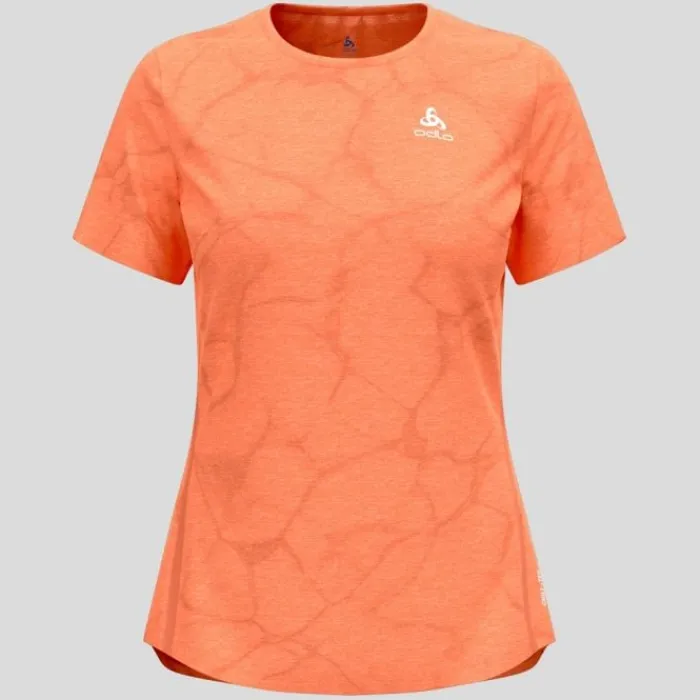 Odlo T-shirt Et Manches Longues Running^Zeroweight Engineered Chill-Tec T-Shirt Crew Neck Orange