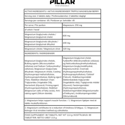 PillarPerformance Nutrition Sportive^Triple Magnesium Professional Recovery Powder Berry Pouch (200g) Blanc