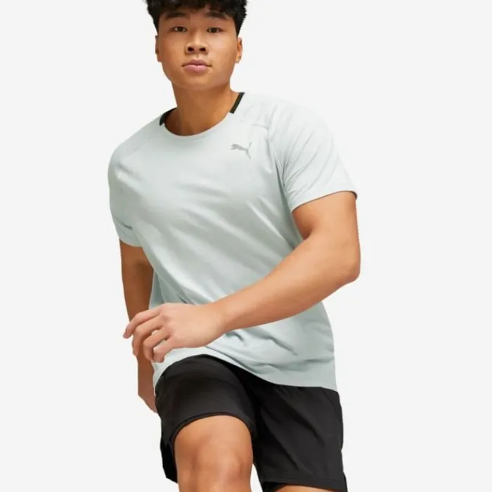 Puma T-shirt Et Manches Longues Running^Run Cloudspun SS Tee Gris