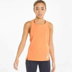 Puma T-shirt Et Manches Longues Running^Run First Mile Tank Orange
