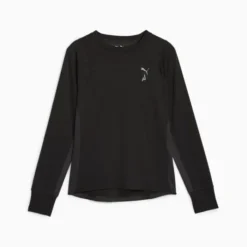 Puma T-shirt Et Manches Longues Running^Seasons Polypropylene Rain Long Sleeve Noir