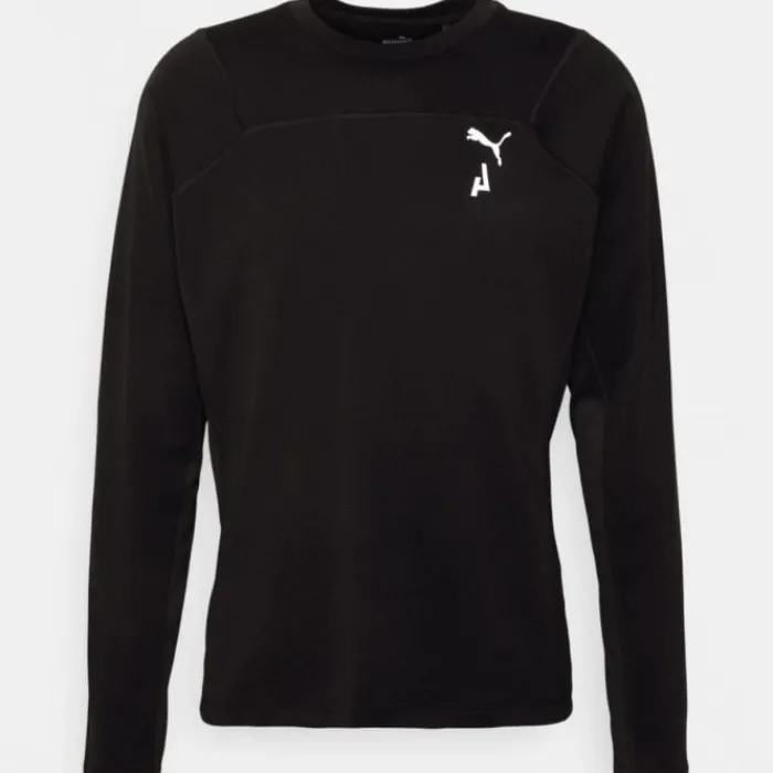 Puma T-shirt Et Manches Longues Running^Seasons Polypropylene Rain Long Sleeve Noir