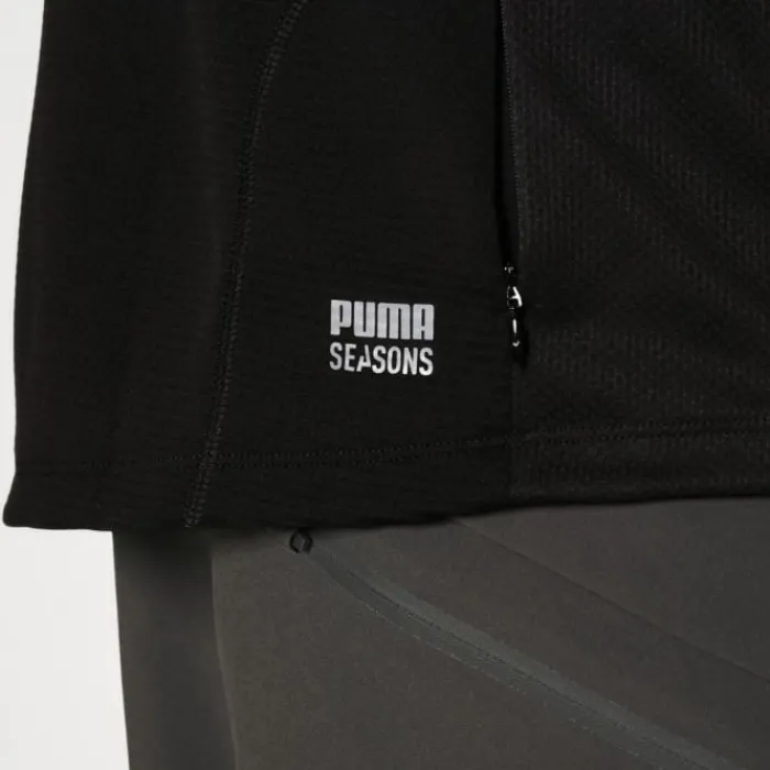 Puma T-shirt Et Manches Longues Running^Seasons Polypropylene Rain Long Sleeve Noir