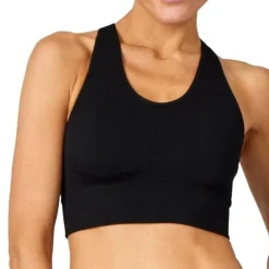 PureLime Brassière De Sport^Seamless Rib Bra Top Noir