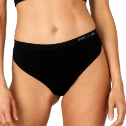 PureLime Sous Vetement Sport^Seamless Thong Noir