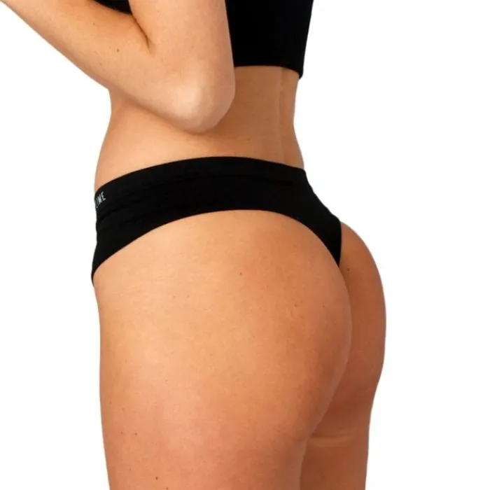 PureLime Sous Vetement Sport^Seamless Thong Noir