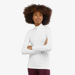 Salomon T-shirt Et Manches Longues Running^Comlet Seamless HZ Blanc