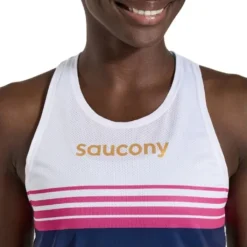 Saucony T-shirt Et Manches Longues Running^Elite Singlet Bleu