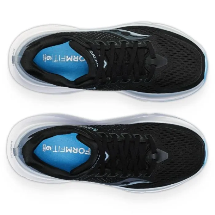 Saucony Chaussures Running Pied Large|Chaussures Pronation^Guide 17 Wide Noir