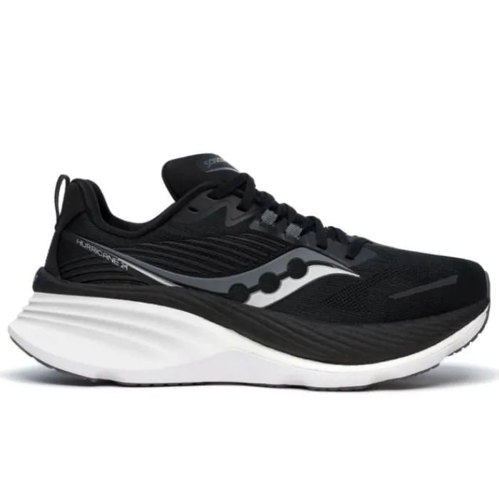 Saucony Chaussures Running Pied Large|Chaussures Pronation^Hurricane 24 Wide Noir