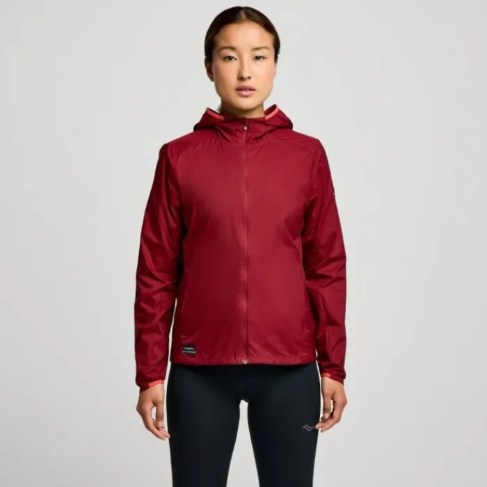 Saucony Veste Running^Peregrine Packaway Jacket Rouge